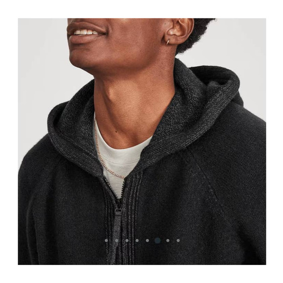 NWT allbirds The Hoodie full zip merino wool hooded sweater - XL - black - XL - Picture 5 of 9